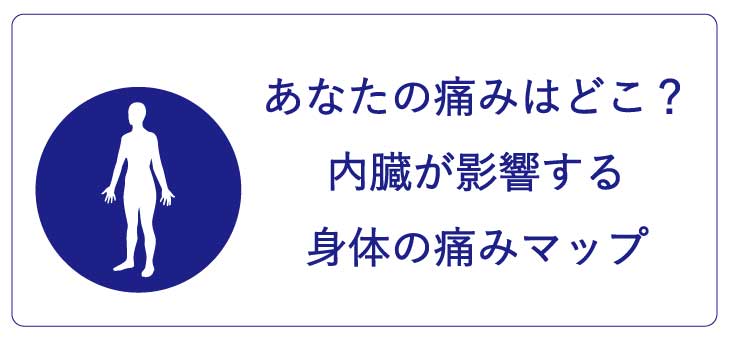 関連痛マップ 内臓が原因の身体の痛みの場所 大阪 梅田の整体